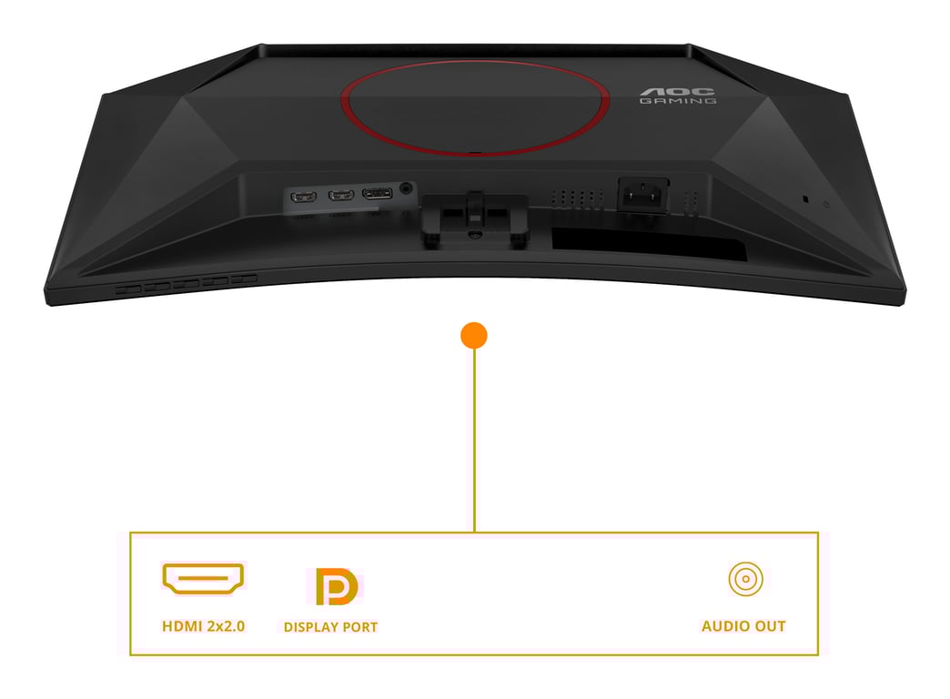 AOC G4 C24G42E écran plat de PC 59,9 cm (23.6 ) 1920 x 1080 pixels Full HD LED Noir, Rouge - Neuf