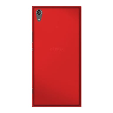 Coque silicone unie compatible Givré Rouge Sony Xperia XA1 Plus