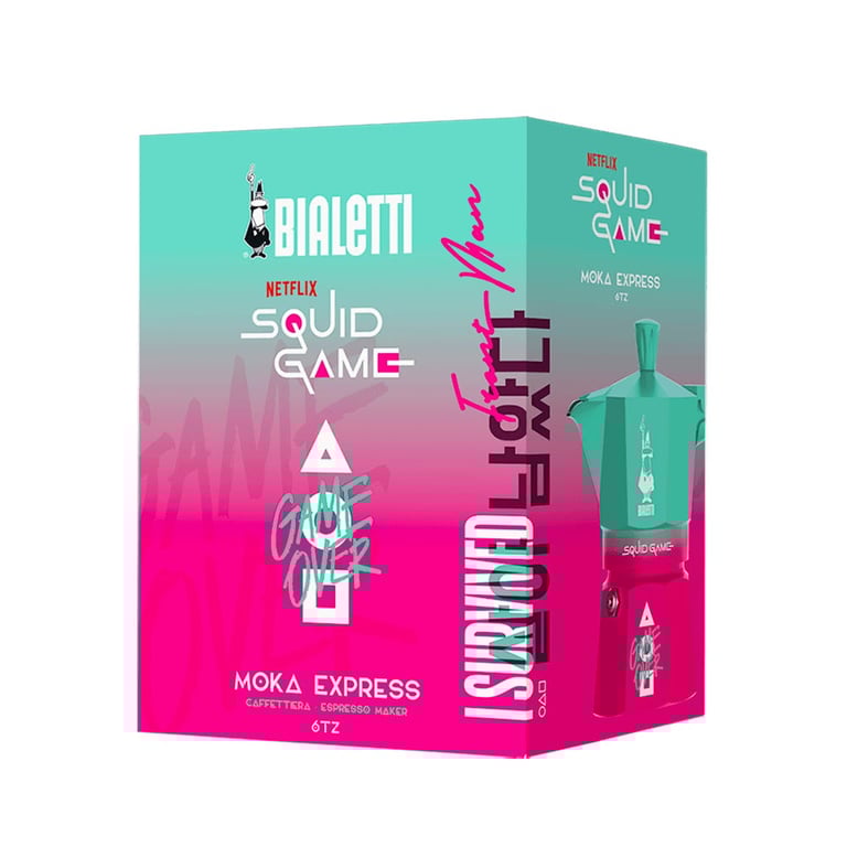 Cafetière Moka Bialetti Squid Game 6 Tasses Aluminium Non compatible induction sans adaptateur - vue 7