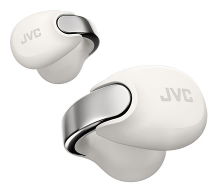 JVC HA-NP1T Casque True Wireless Stereo (TWS) Clip d'oreille Appels/Musique USB Type-C Bluetooth Argent, Blanc