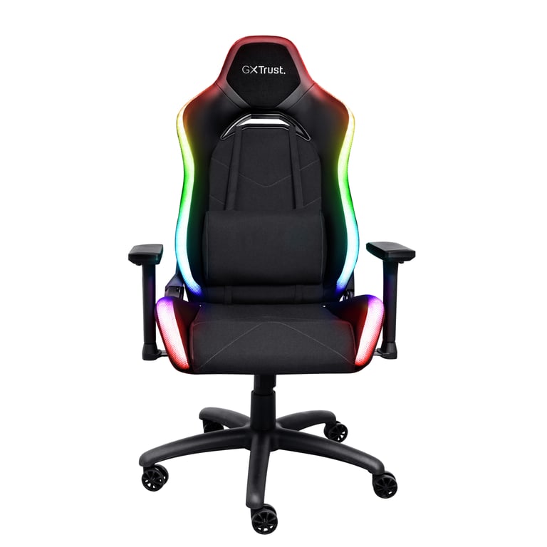 Trust Gaming GXT 719 Ruya Chaise Gaming Éclairée RGB Chaise de Bureau Gamer LED avec 350 Couleurs Réglables Siège Inclinable - vue 3