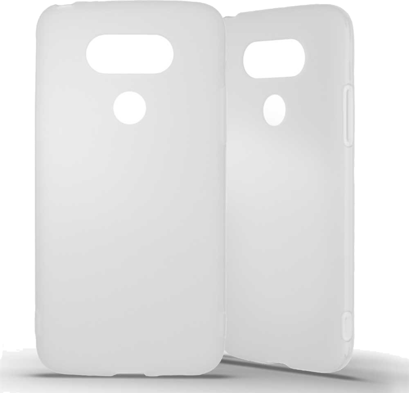 Coque silicone unie compatible Givré Blanc LG G5