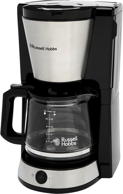 Russell Hobbs Machine à café filtre cafetière verseuse en verre 10 tasses maintien au chaud 40 min surface acier inox brossé fonctions BrewNow stop goutte éclairage Heaton 27400 - vue 3