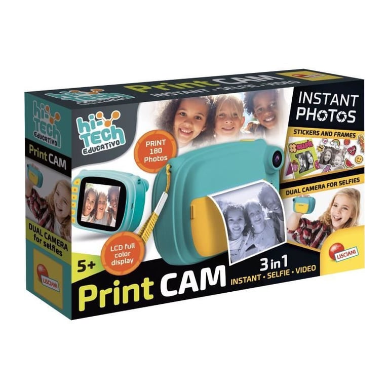 LISCIANI GIOCHI Appareil Photo Instantan&eacute; - HI TECH - PRINT CAM - Capture imprime et partage tes souvenirs