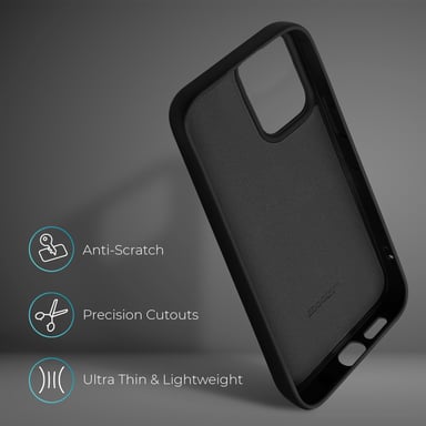 Moozy Lifestyle. Coque en silicone pour Xiaomi 12 Pro, noir - Housse légère en silicone liquide avec finition mate et doublure en microfibre douce, coque en silicone de qualité supérieure