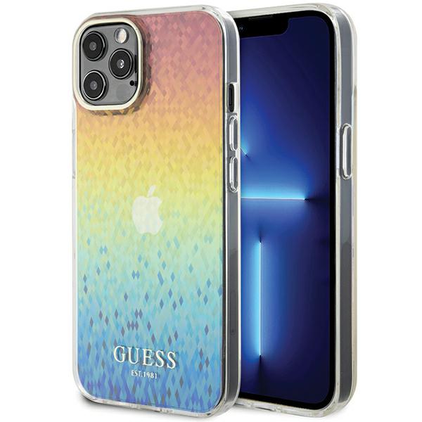 Guess Étui IML Faceted Mirror Disco pour iPhone 12/12 Pro, irisé