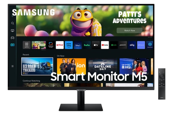 27'' Samsung Smart Monitor M5 S27CM500EU Negro 1920 x 1080 VA 16:9 4ms 250cd/m² Máx 60Hz 2xHDMI 2xUSB 2.0 Soporte ajustable en inclinación