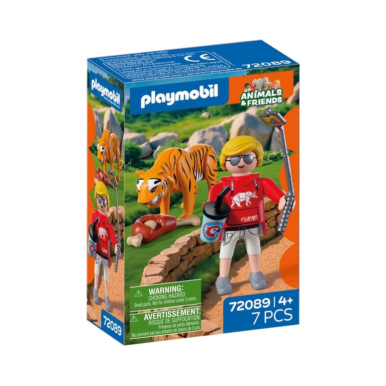 Playmobil Animaux et amis 72089 Zoo : tigre et visiteur - vue 2