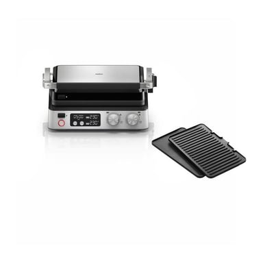 Grill multifonctions - BRAUN - Multi Grill 7 - 2000 W - 3 positions de chauffe - Noir/Acier