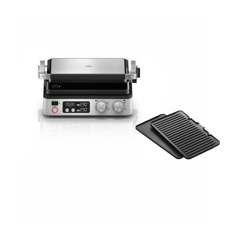 Grill multifonctions - BRAUN - Multi Grill 7 - 2000 W - 3 positions de chauffe - Noir/Acier - Neuf