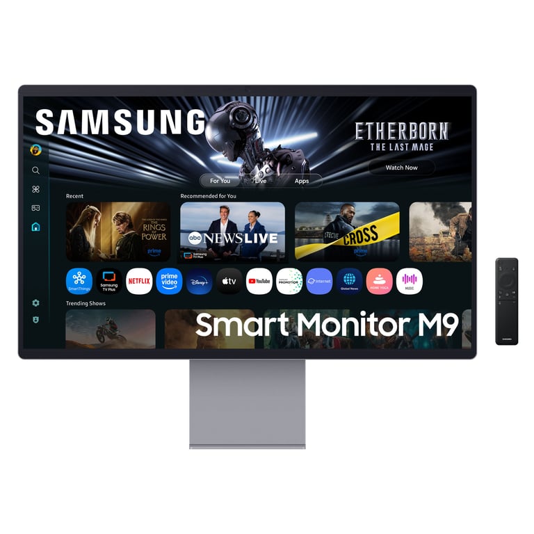 Samsung Smart Monitor M90SF 32 4K UHD OLED 165Hz HDR10+ Argento - vue 3
