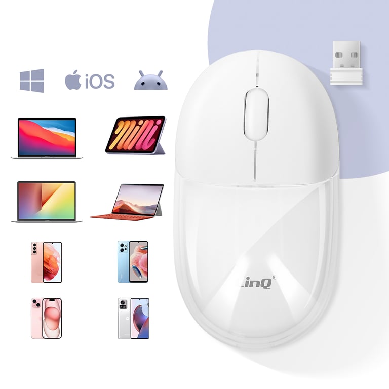 Sans fil Optique Bluetooth ou WiFi 2.4 GHz LED RGB Dongle USB Neuf - vue 2