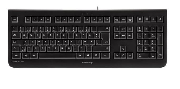 CHERRY KC 1000 teclado Oficina USB QWERTY Español Negro
