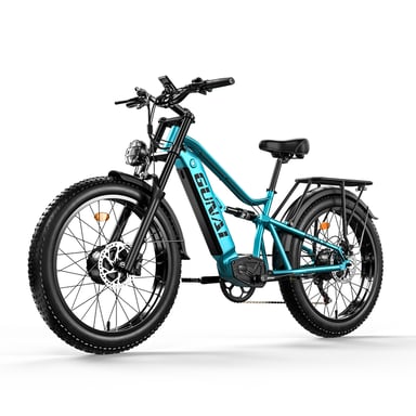 Bicicleta eléctrica de montaña de 26 pulgadas y 1500 W con motor doble GUNAI-M2 y 7 velocidades