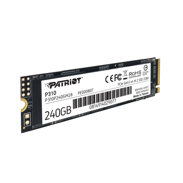 Patriot Memory P310 240 Go .2 PCI Express 3.0 NVMe Neuf - vue 2