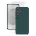 EVETANE Cover Samsung Galaxy S25 + Silicone Liquido Verde + 2 Vetrini in Vetro Temperato Protezione schermo