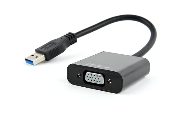 Gembird AB-U3M-VGAF-01 adaptateur graphique USB 1920 x 1080 pixels Noir