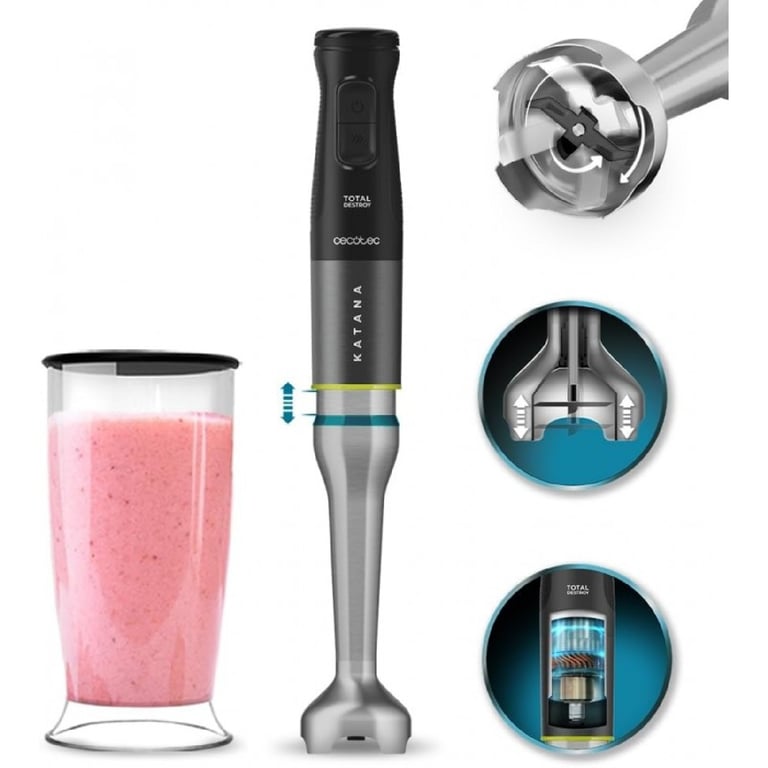 Mixeur Plongeant Cecotec Katana TotalDestroy 1500XL – 1500 W, 21 Vitesses, Double Lame - vue 2