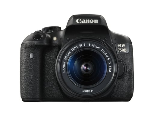 Canon EOS 750D + Kit fotocamera reflex EF-S 18-55 IS STM 24,2 MP CMOS 6000 x 4000 pixel Nero