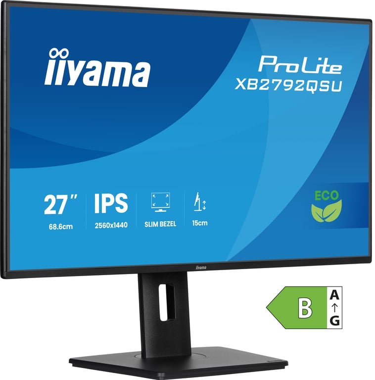iiyama ProLite XB2792QSU-B1 écran plat de PC 68,6 cm (27 ) 2560 x 1440 pixels Quad HD LED Noir - Neuf