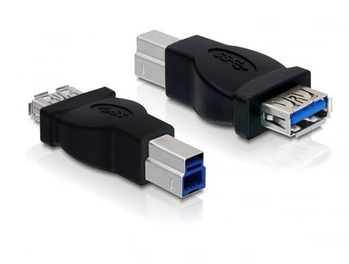 DeLOCK USB 3.0 Adapter USB 3.0-B M USB 3.0-A FM Nero (Delock - USB-adapter - USB Type B til)
