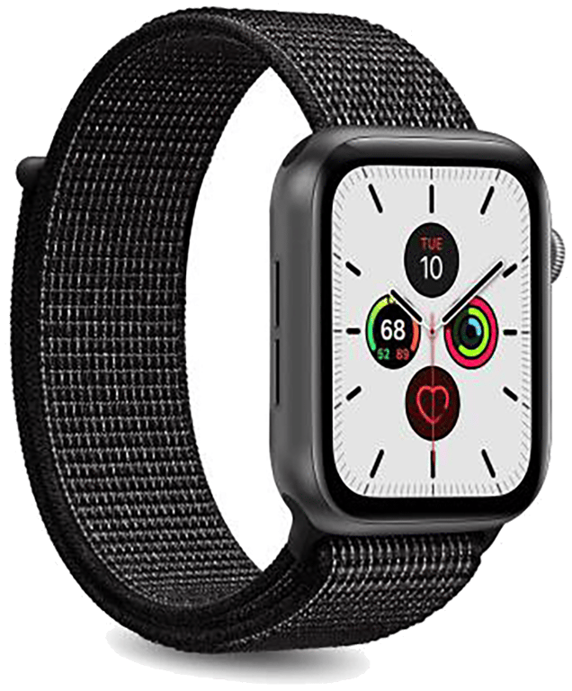 Bracelet Nylon Sport pour Watch 40mm 38-40-41mm Noir Puro