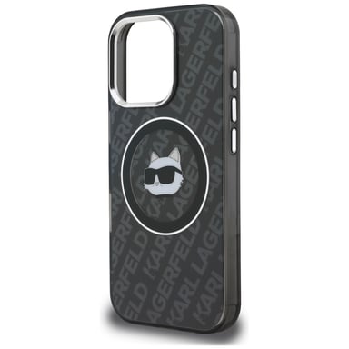 Cover Karl Lagerfeld IML Choupette Head Logo MagSafe per iPhone 16 Pro Max, nera