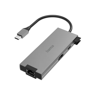 Hub USB-C, multiport, 5 ports, 2 USB-A, USB-C, HDMI, LAN/Ethernet