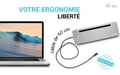 i-tec USB-C Metal Ergonomic 3x 4K Display Docking Station con Power Delivery 100 W + Universal Charger 100 W