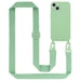 Tour de cou chaîne pour Apple iPhone 14 PLUS en LIQUID LIGHT GREEN Housse de protection en silicone avec cordelette réglable