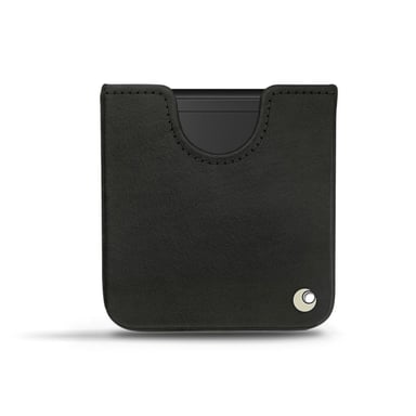 Pochette cuir Samsung Galaxy Z Flip -  - Noir - Cuir lisse premium