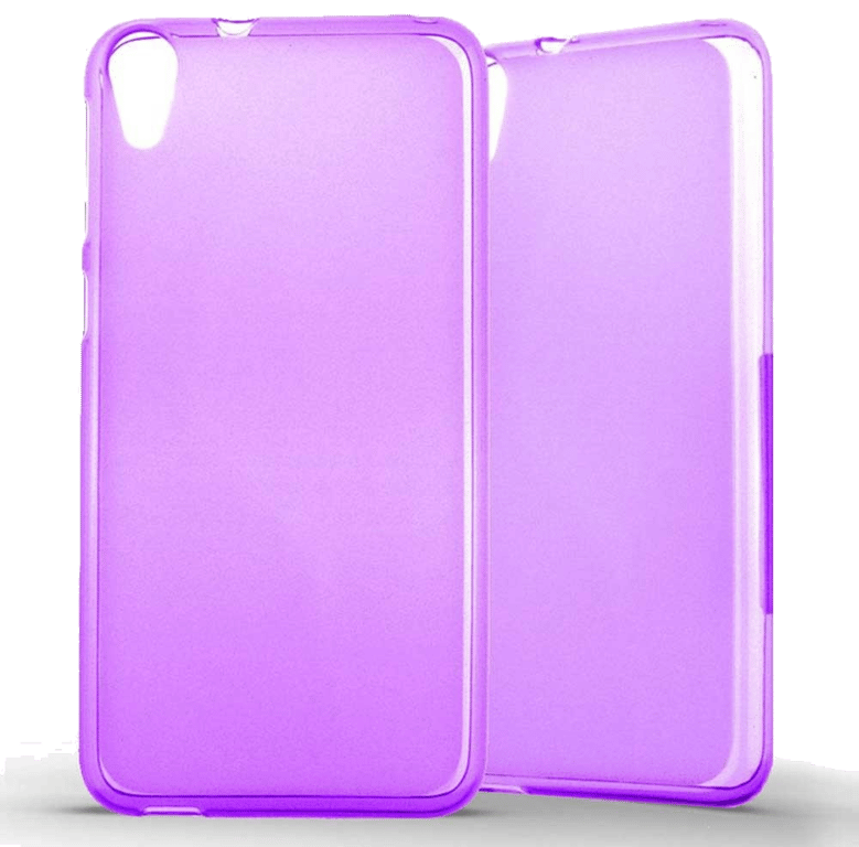Coque silicone unie compatible Givré Violet HTC Desire 820