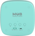 MOB - MOBILITY ON BOARD Billy Clock Sveglia e luce notturna per bambini - Motivo coniglio - Parte anteriore in tessuto - Struttura in plastica morbida al tatto - Data, ora e 3 allarmi programmabili (turchese)