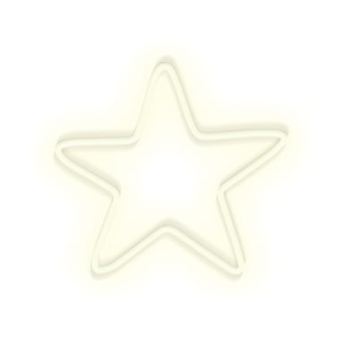 Candyshock LED Décorative Étoile – Néon LED sur Plexi, USB-A, Fixation Murale Incluse -Jaune