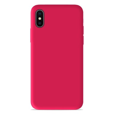 Coque silicone unie Mat Rose compatible Apple iPhone XS Max