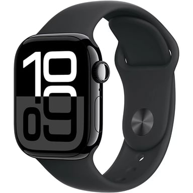 Apple Watch Series 10 GPS + Cellular, Cassa Nera 46mm, Cinturino in Gomma Nero