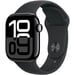 Apple Watch Series 10 (2024) GPS + Cellular, Boitier Noir de 46mm avec bracelet Caoutchouc M/L, Noir