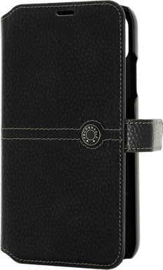 Folio Sellier Bouton laqué Noir pour iPhone XR Faconnable