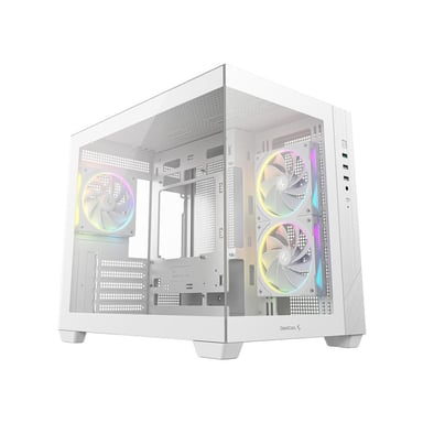 Boîtier PC Micro-ATX Deepcool CG330 3F verre trempé ARGB blanc