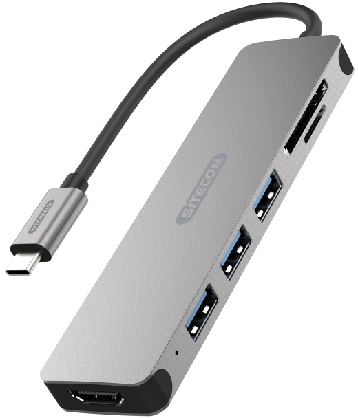 Adaptateur Multiport USB 3.1 C - 3xUSB-A 3.1/HDMI/Lecteur SD/µSD CN-407
