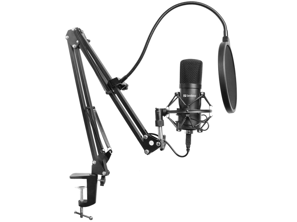 Sandberg Streamer USB Microphone Kit | Microphone de Studio à condensateur | Support de Bras de flèche réglable | Support Antichoc | Réduction du Bruit | Micro pour Le Jeu en Streaming Podcast - vue 2