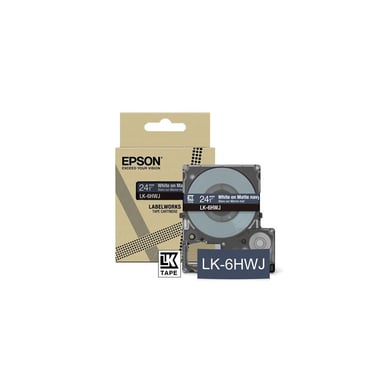 Cartucho de tinta Epson LK 6HWJ para LabelWorks LW C610 Blanco sobre azul marino mate