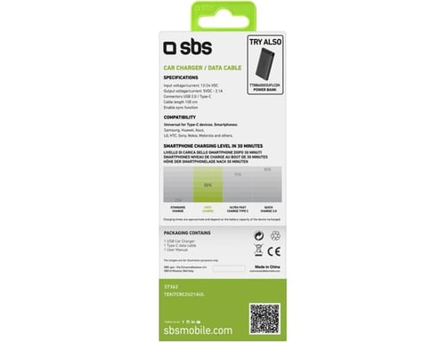 Kit di ricarica per auto USB-Tipo C - SBS