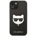 Funda Karl Lagerfeld para iPhone 14 Plus 6.7'' rígida negra Saffiano Choupette Head Patch