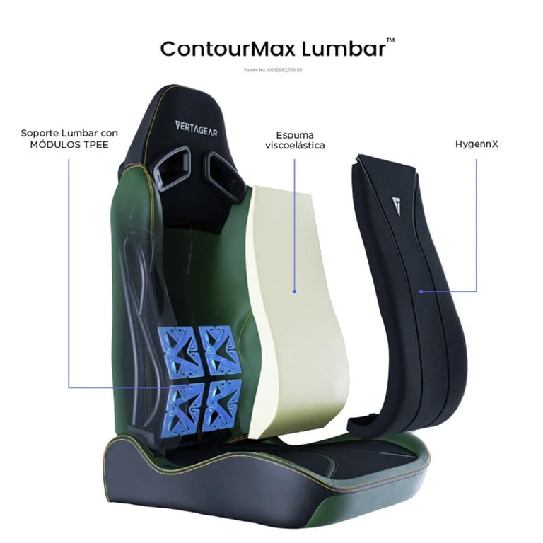 Chaise gaming Vertagear SL5800 HygennX – Assise VertaAir accoudoirs 4D soutien lombaire dynamique & antibactérienne Neuf - vue 2