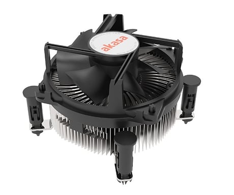Akasa AK-CC6606BP01 système de refroidissement d'ordinateur Processeur Dissipateur thermique/Radiateur 9 cm Aluminium, Noir 1 pièce(s) - Neuf