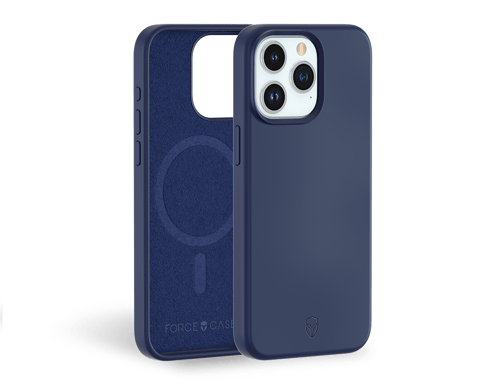 Coque Renforcée iPhone 15 Pro Silicone Compatible MagSafe Bleu Marine - Garantie à vie Force Case
