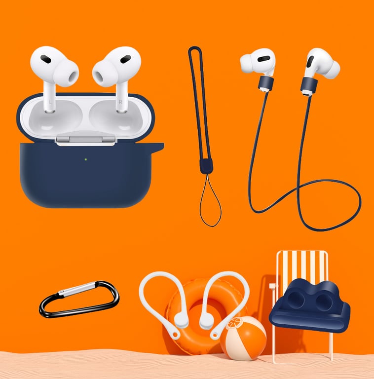 INF Ensemble D'accessoires 6 Pièces Pour Airpods Pro 2 Bleu - vue 3