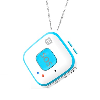 Balise GPS Miniature Tracker de Poche Enfant Micro Espion Télésecours Sos Blanc YONIS