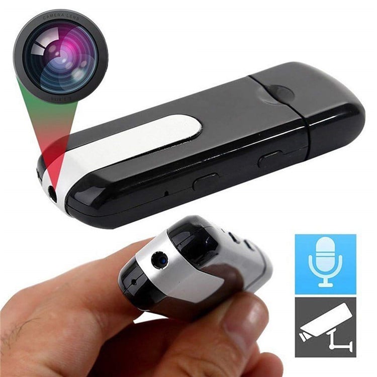 Clé USB Caméra Cachée Espion Miniature Détection de Mouvement 30 Fps 16 Go  Noire YONIS - Yonis